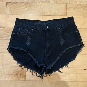 One teaspoon black cutoff shorts denim sz 26